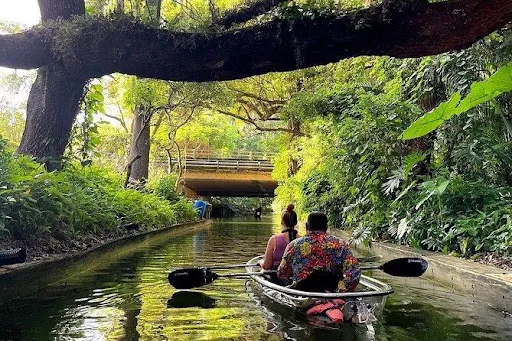 Chain of lakes kayaking.